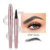Four Forked Eyebrow Pencil Wild Eyebrow Waterproof Sweatproof Smooth Non Smudge Liquid Eyebrow Pencil Eyebrow Contour Pencil Women's Makeup 4 Colors