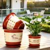 Heavy Duty Plastic Pot for Potted Trees Flower Large Plants with Drainage Holes & Saucer Tray, Deep Nursery Healthy Root Growth Breathable Planter,