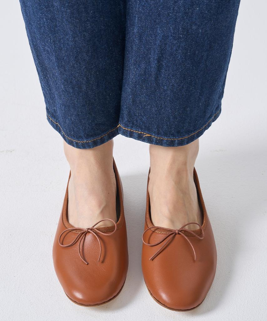 Spelta Milano Olga Leather Flats_Tan Collar