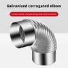 Smoked Pipe Connector Thread Elbow Stainless Steel Stove Pipe Elbow for Kitchen/Factory/Stove/Gas/Pump Enduring