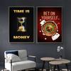 Монополия Время - деньги Картина Украшение Фреска Вдохновляющий Плакат Картина на Холсте и Художественные Печати На Стенах Комнат Современный Домашний Декор