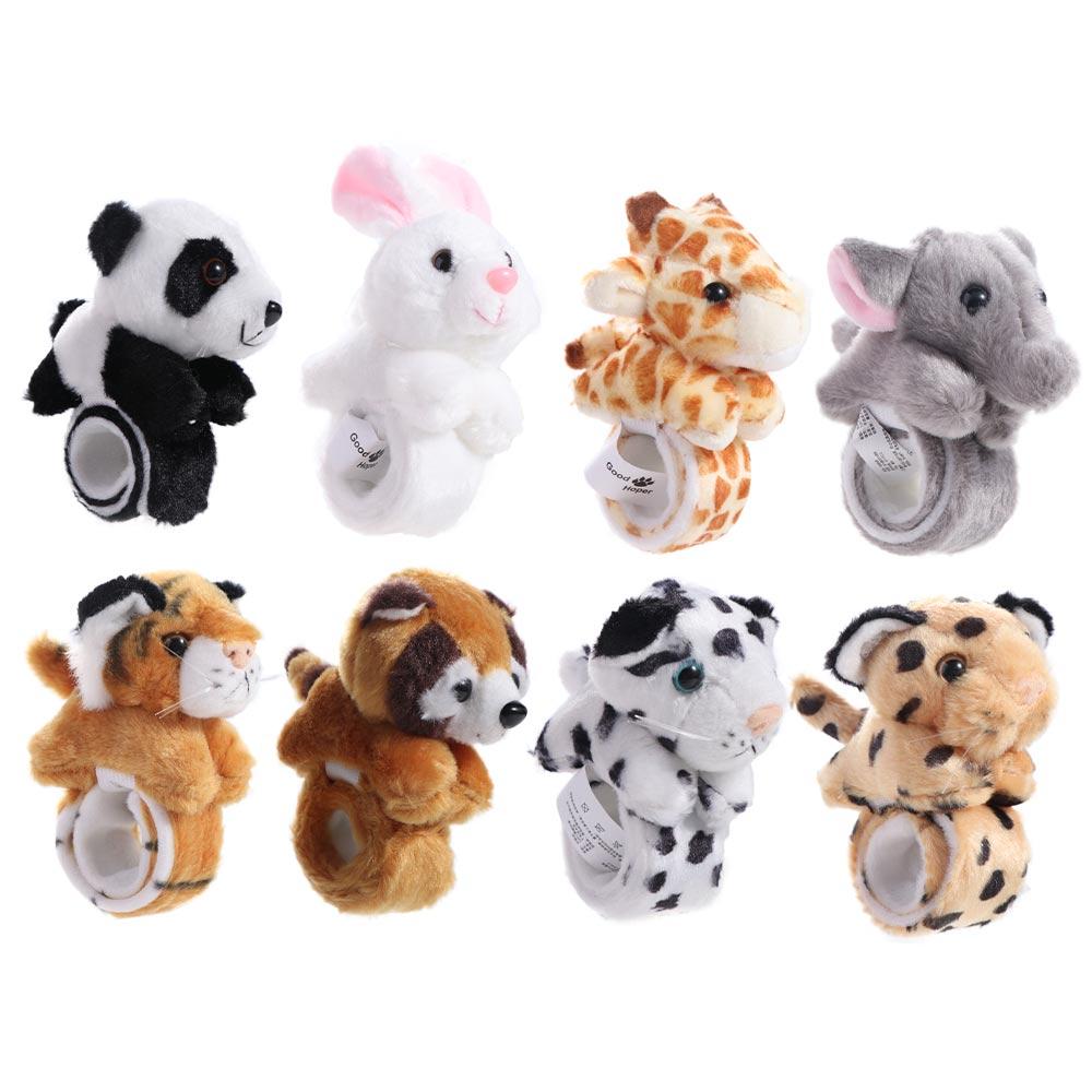 Jungle Animal Cartoon Slap Bracelet Clap Circle Stuffed Animal Wristband Gift Toy Children Gifts