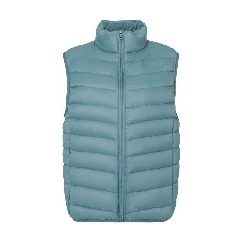 Womens Lightweight Down Vest 90% White Duck Stand Collar Casual Winter Waistcoat