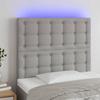 VidaXL LED Headboard Bedroom Furniture Single Bed Accessory Headboard Bed Frame Interior Light Grey 3122840