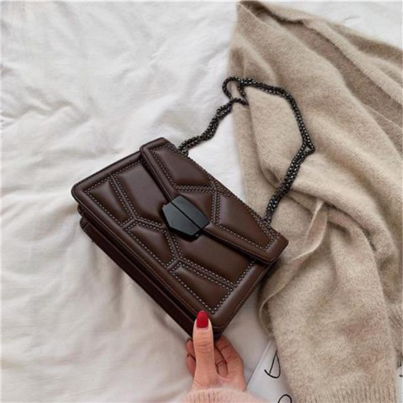 Advanced Westernized Women's Shoulder Bag Versatile Chain Underarm Bag Single Shoulder Crossbody Bag Ins Style Small Square Bags