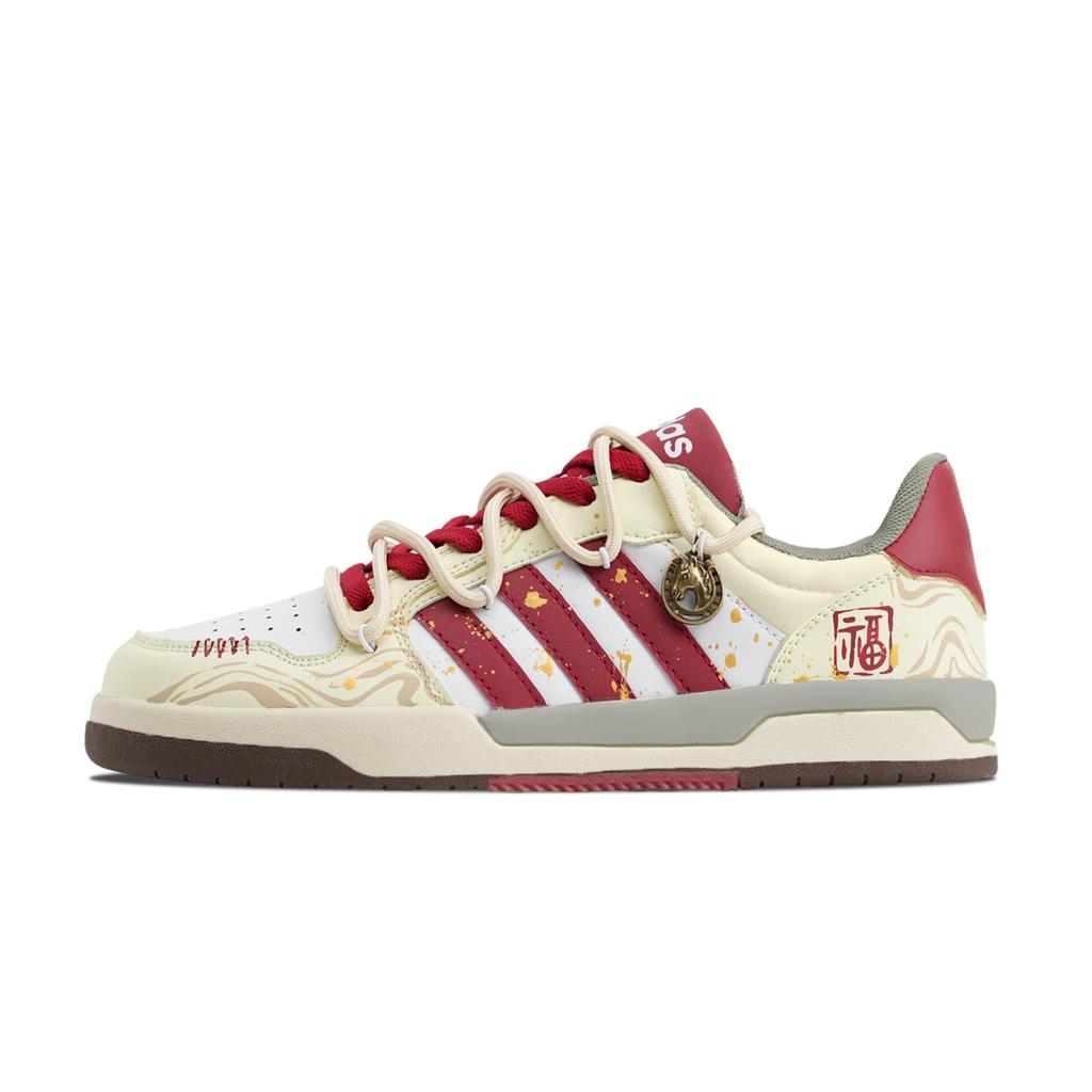 adidas ENTRAP Благословение Года Лошади Устойчивые к истиранию Низкие Скейтбордические Кроссовки Унисекс Экрю FW3462(Команда1431-)