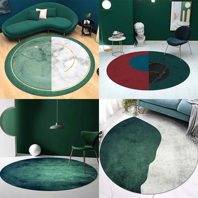 Современный домашний декор, ковер для гостиной, семейной спальни, темно-зеленый ковер, декор комнаты, стул, коврики, моющиеся входные коврики 3D