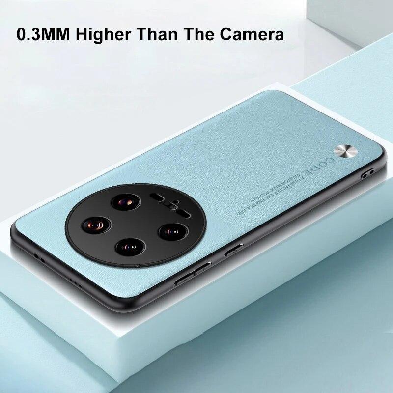 Luxury PU Leather Case For Xiaomi 14 Ultra Back Cover Matte Silicone Full Protection Phone Case For Xiaomi Mi 14 Pro 5G Mi14