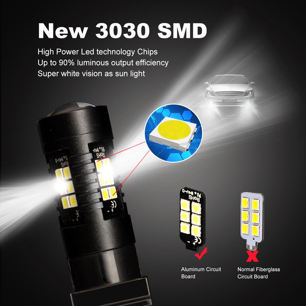2шт 1200Lm T20 W21W LED W21 / 5W LED WY21W 7440 7443 Светодиодная лампа T25 3157 3156 p27 / 7w автомобильный тормозной фонарь заднего хода 12 В лампа указатель поворота