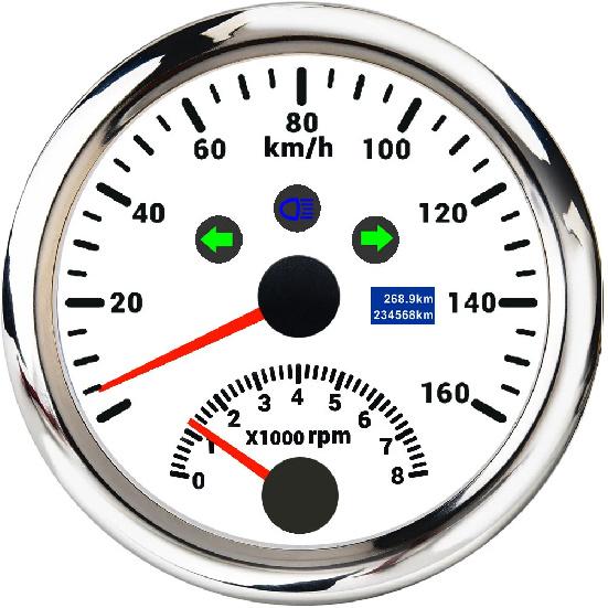 85mm GPS Speedometer With Tachometer 200KM/H 120KM/H Universal Car Truck Boat Speed Meter 85MM Holder Sensor For Car Boat 9-32V