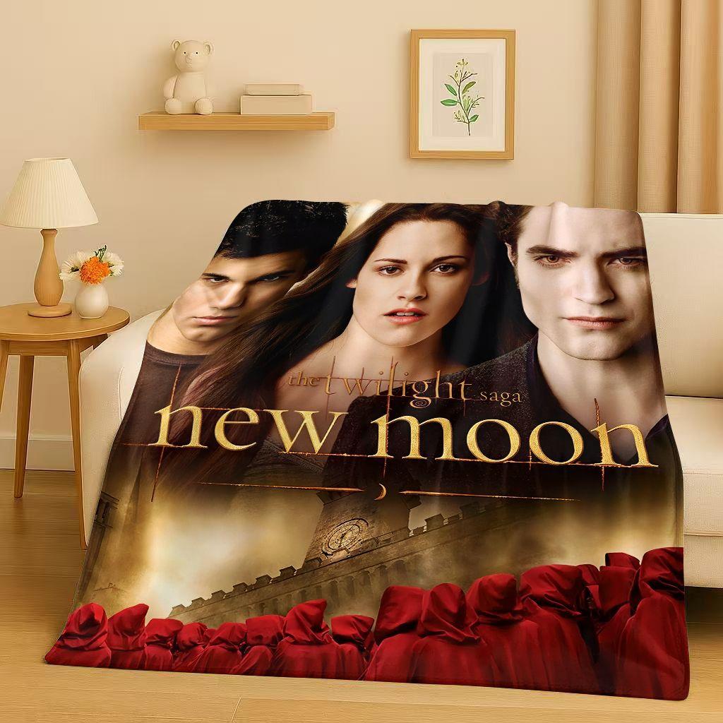 3D Twilight Saga Bella Edward Vampire Movie Flannel Blanket,Ultra Soft Warm Plush Throw for Home Bedroom Bed Sofa Cover Camping