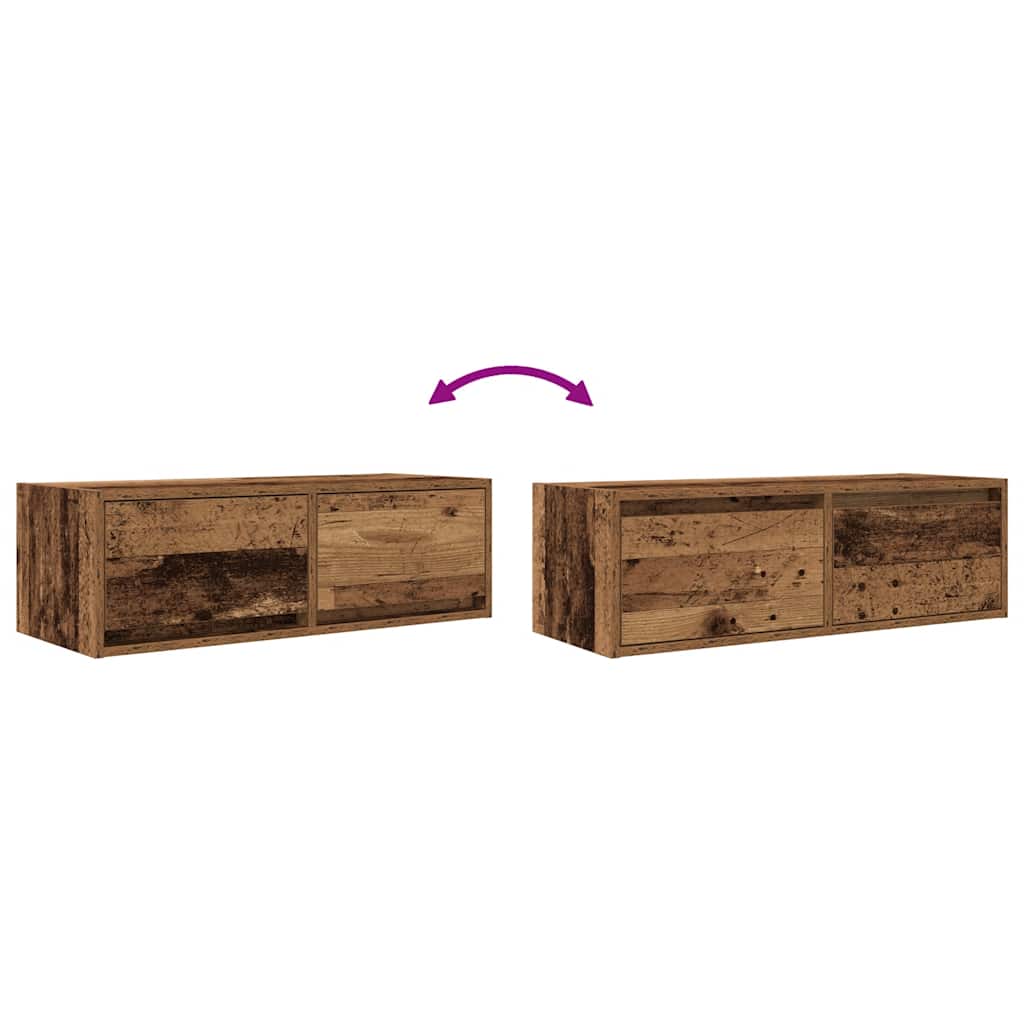 TV Cabinet with Rustic Wood Look 80 x 31 x 25.5 cm Particleboard