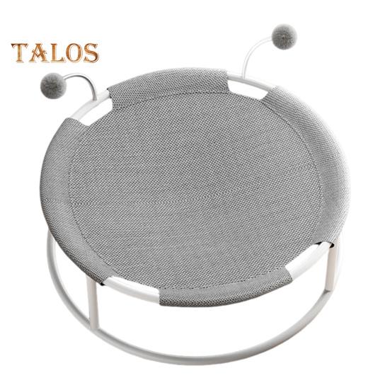 Elevated Cat Bed Free-Standing Round Cat Hammock Bed with Removable Washable Mesh Cooling Pet Sleeping Bed for Cats Dogs