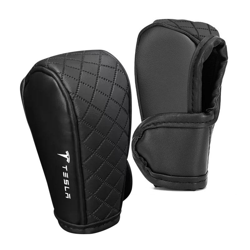 Защитный чехол на рычаг переключения передач автомобиля, кожаный чехол на рычаг переключения передач, ручка переключения передач для Tesla Model 3 S X Y Style Roadster Invader Coil Mod WYE K80