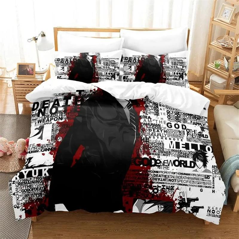 3D-печать Death Anime Note Комплекты постельного белья изысканный комплект постельного белья пододеяльник комплект постельного белья роскошный подарок на день рождения