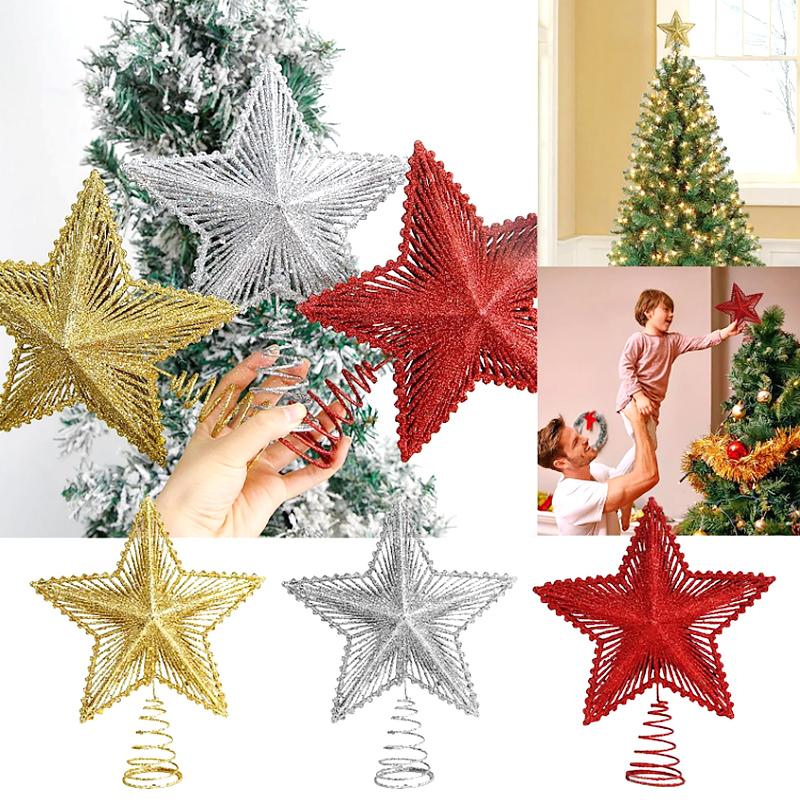 1 шт. Трехмерные железные блестящие полые рождественские елочные украшения, макет сцены