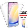 Прозрачный двойной полный чехол на 360 градусов для Samsung Galaxy A05S A25 A55 A04S A14 A54 S23 S24 Xiaomi Redmi Note 13 iPhone 15 14 13 12 11 Pro Max, мягкий силиконовый чехол