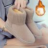 Winter New Flat Bottom Snow Boots Women's Velvet Warm Cotton Shoes