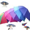 Rain Gear Summer New Creative Sun/Rain Solid Windproof Anti-UV Umbrellas Hat