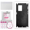 apgo Protective Skin Sticker for the Back+sides Compatible with Oppo A77 5G, Full Wrap Film, Foil, Vinyl - Pattern Black Leather