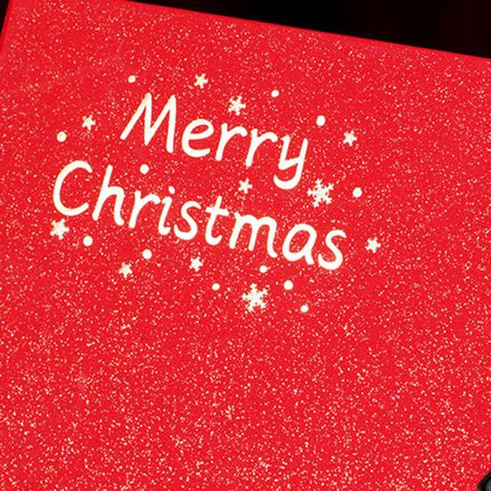 Christmas Gift Box Xmas Eve Red Gift Box with Tree Pattern Presents Wrapping Container for Holiday Decoration