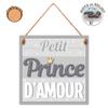 [R3913] - Wooden Plaque In the Shape of 'Little Prince of Love' - 18x18 Cm