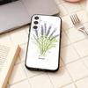 Красивый фиолетовый цветок лаванда Для Samsung Galaxy S25 S24 S23 Ultra S22 S21 Plus S20 Черный Мягкий Силиконовый Защитный Чехол