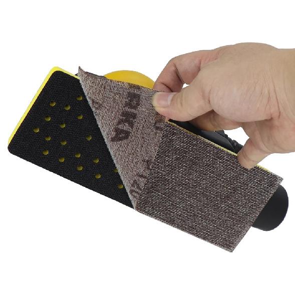 HIFESON 70x198mm Pneumatic Orbital Sander 98A Air Sander Polishing Vacuum Rectangular Sanding Machine For Metal Car Polishing