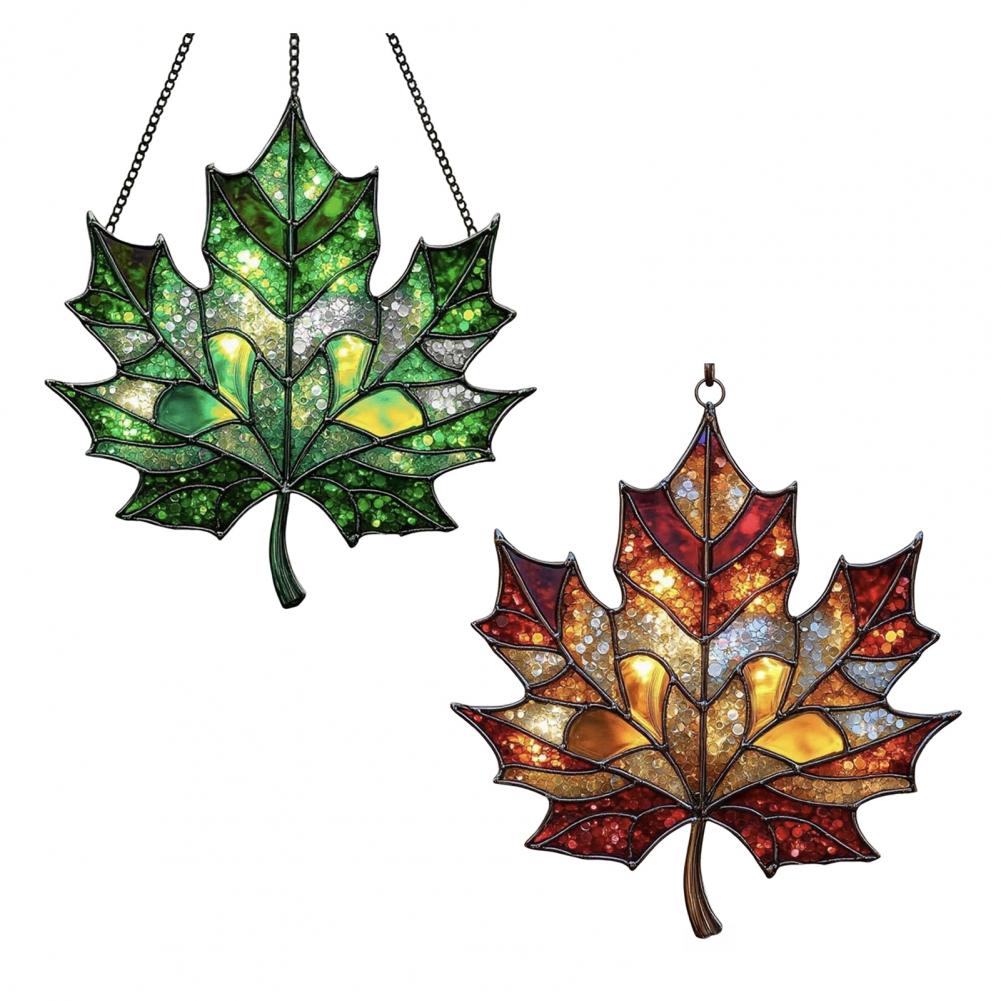 Sun Catcher Maple Leaf Acrylic Sun Catcher Maple Leaf Sun Catcher Acrylic Hanging Decoration for Home Window Birthdays