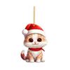 Cat Christmas Car Decor Acrylic Plane Hanging Ornament For Holiday Travel