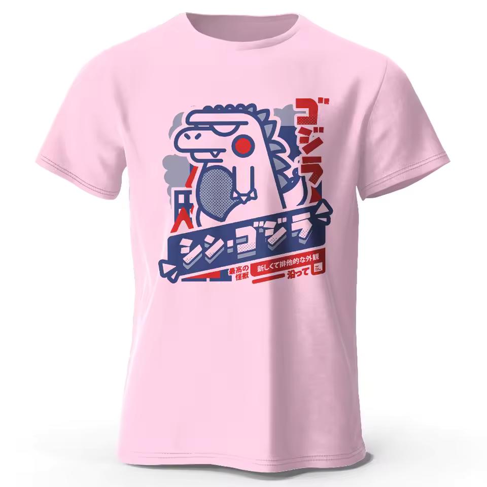 Harajuku Kawaii Animal Printed 100% Cotton T shirt, Lightweight Round Neck Short Sleeve Tee, Unisex Casual Wear