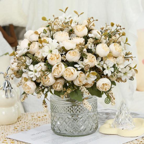 Искусственный цветок, изысканное мастерство, имитация розы, реалистичный цветок из искусственного шелка для домашнего свадебного украшения