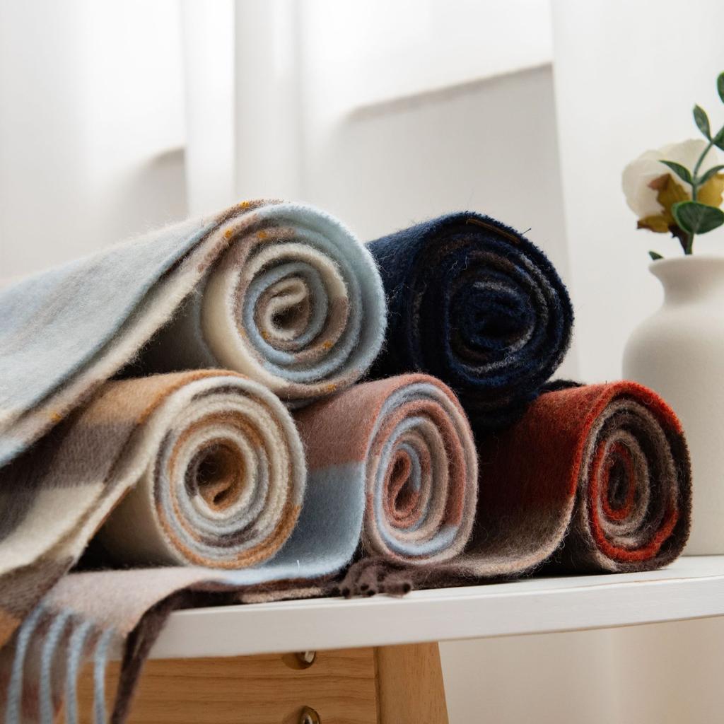 Wool Scarf, Winter Luxury, British Simple Shawl, Versatile, Male and Female Couples, Warm Neck