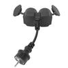 Y Splitter Power Cord 16A 2 Outlets Y Shaped Power Cable with Hinged Cover for Indoor Outdoor EU Plug