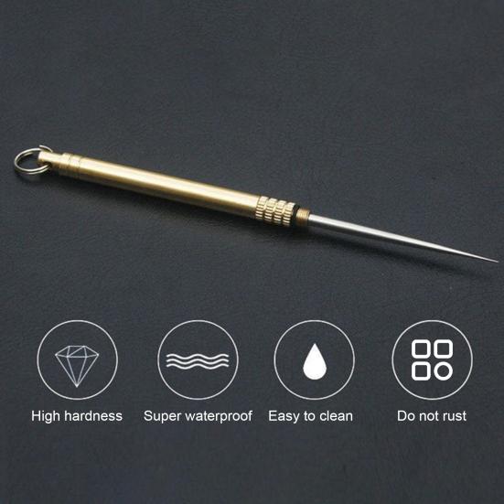 Yousheng Portable Titanium Alloy Toothpick Reusable Food Grade Metal Toothpick Multi-functional Travel Detachable Pocket Tooth Pick Keychain Pendant