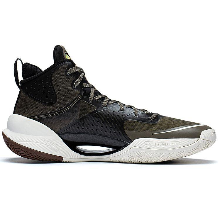 Li-Ning Lightweight Series Non-Slip Wear-Resistant Mid-Top Basketball Shoes Men Sneakers Black Green ABAS027-12