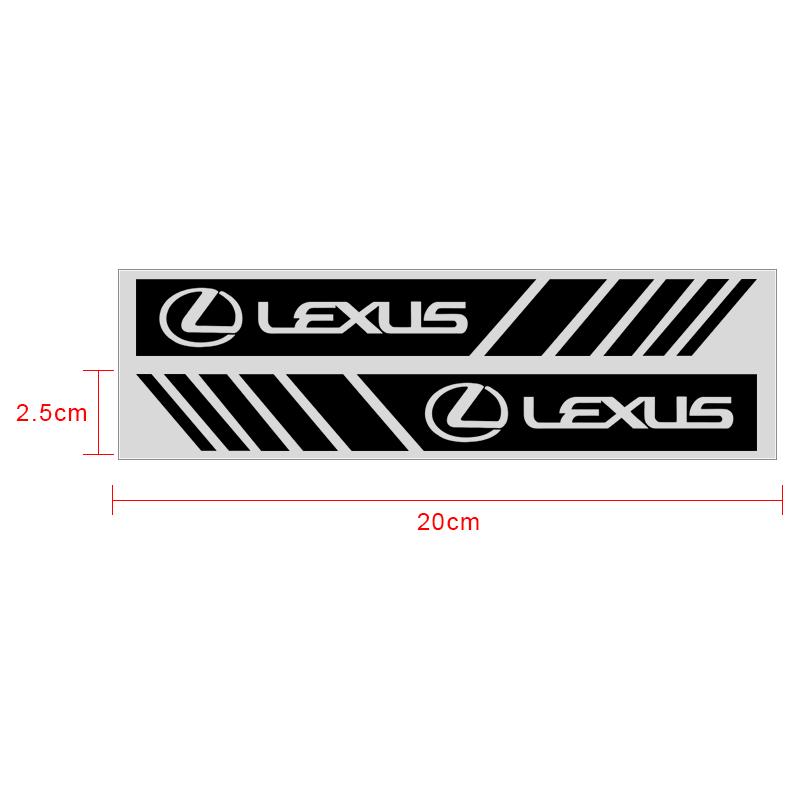 Interior Stickers 2PCS Car Rear View Mirror Side Stripe Badge 3D Sticker Car Styling For Lexus CT200H ES250 ES300H IS250 IS200 GRJ6