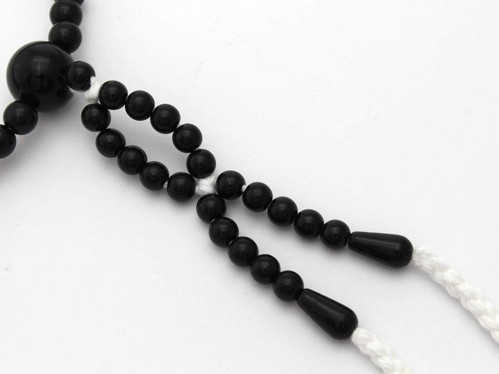 Soka Gakkai Prayer Beads, Black, Cotton Tassel, SGI, Men's
