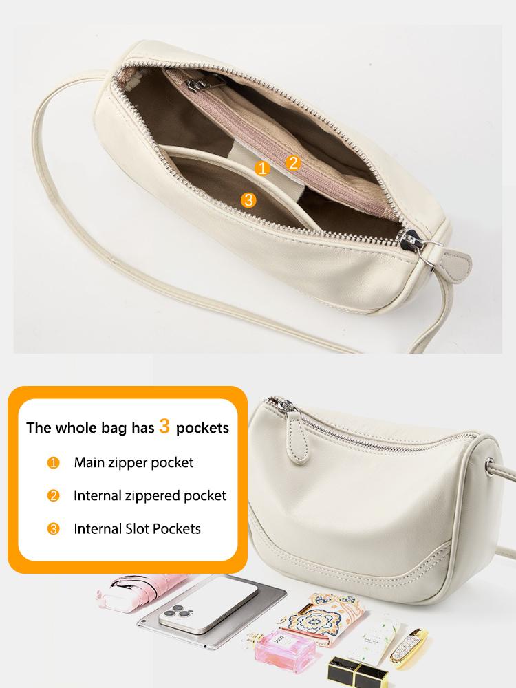 Сумка Zency Small из натуральной кожи, простая женская сумка через плечо