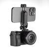 360° Rotatable Mobile Phone Holder with Dual Cold Shoe Smartphone Mount Adapter  Selfie Live Stream