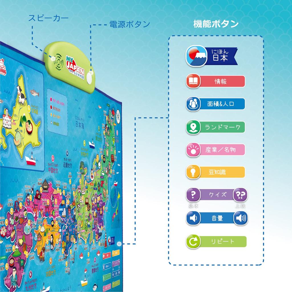 Лучшая обучающая интерактивная карта «Моя ЯПОНИЯ» Говорящая обучающая игрушка, которая станет прекрасным подарком для детей в возрасте i-Poster - 5-12 лет.
