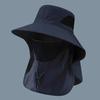 Outdoor Fisherman Hat Wide Brim Bucket Hat with Neck Cover Men Summer Breathable Mesh Sun Protection Visor Anti UV Cap Unisex