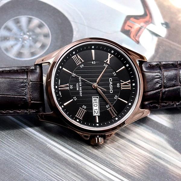 Casio Повседневные мужские модные кожаные наручные часы