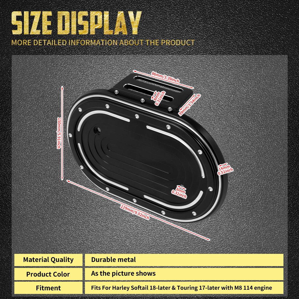 Motorcycle Airbox Cover Air Filter Trim For Harley M8 114 Engine Touring Electra Street Glide 17-Up Softail Breakout FLFB 18-Up