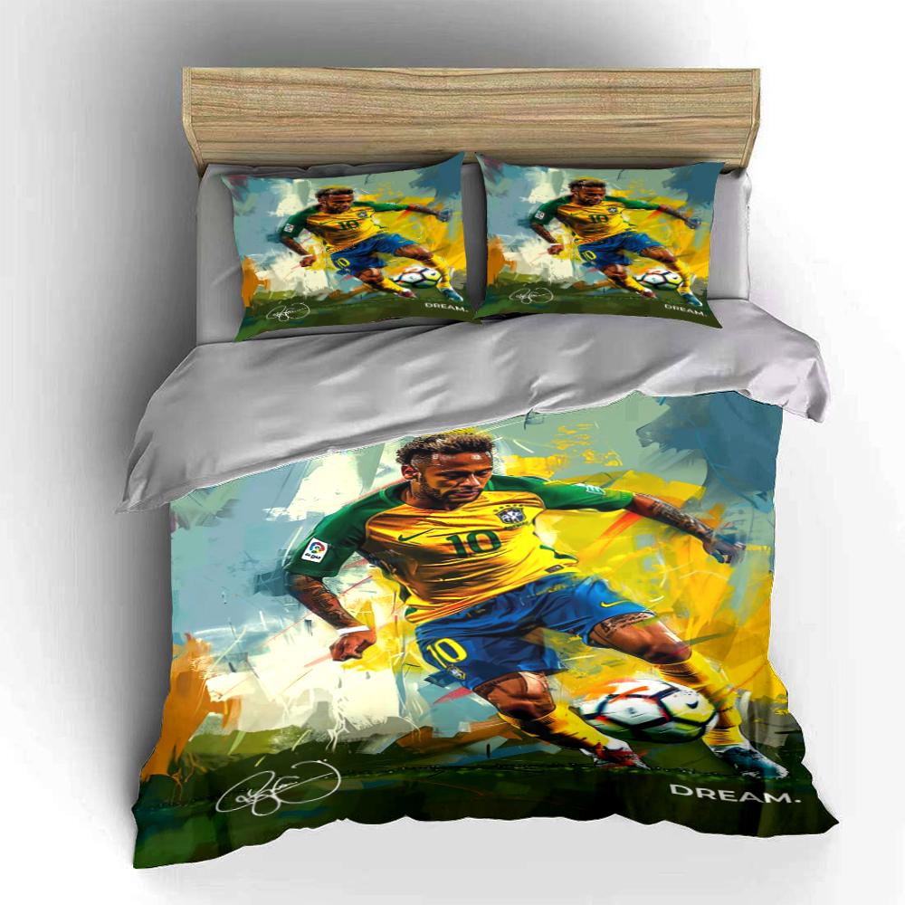 Soccer Player Design Bedding Set Bedding set (1 duvet cover, 2 pillowcases, duvet not included)