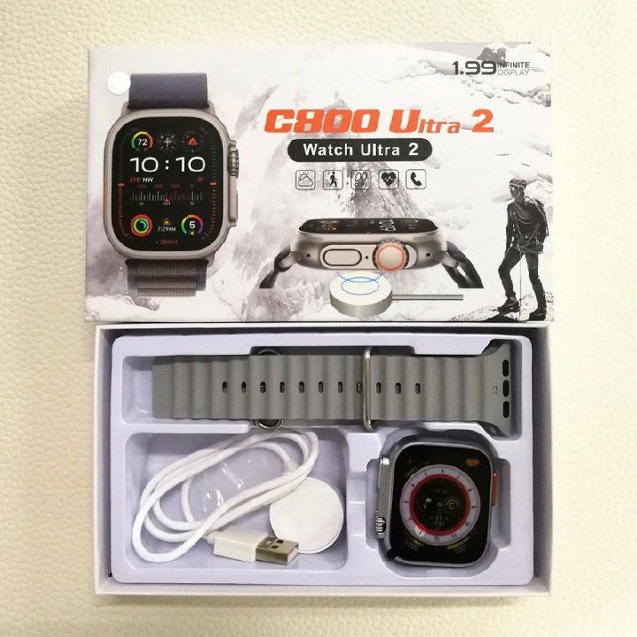 C800 ULTRA 2 Smart Watch Bluetooth Call Siri Weather Wireless Charging Blood Pressure Oxygen Fitness Smartwatch VS T800 Ultra