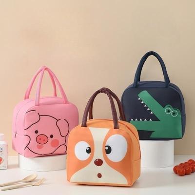 Portable Insulated Cartoon Lunch Bag for Students and Office Workers