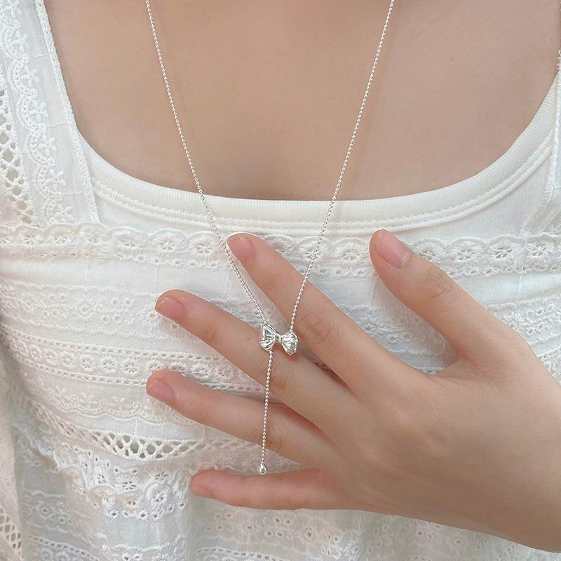 Ожерелье с кисточками и галстуком-бабочкой, свежее и милое, универсальное и изысканное, цепочка на ключицу Niche