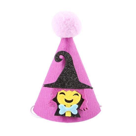 Halloween Pet Accessories Pointed Hat, Cute Ghost Witch Pumpkin Cat Pom-pom Hat for Cats And Small Dogs Holiday Party Accessory Lightweight