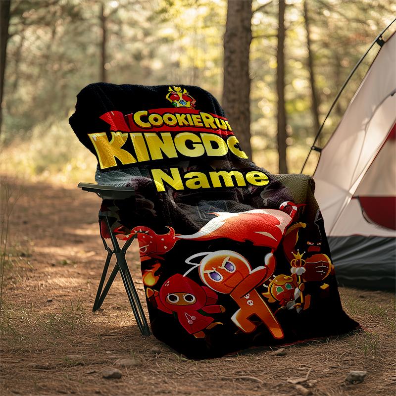 Personalized Custom Name Blanket - Cookie Run Kingdom Print Design,Blanket for Sofa,Bed,Travel,Camping - Soft and Warm, Great Gift